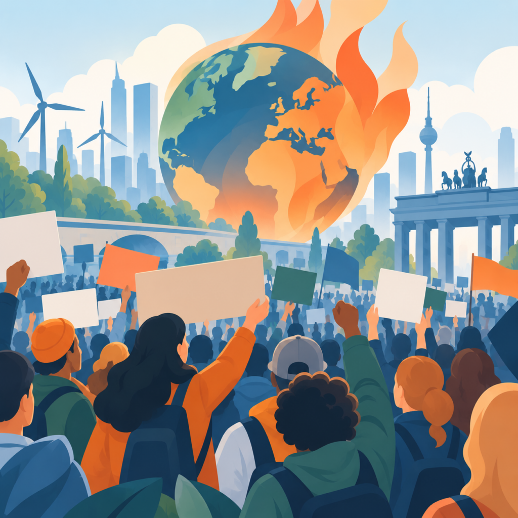 Klimaschutz, soziale Gerechtigkeit und Grundrechte im Fokus: Bei den bundesweiten Protestaktionen unter dem Motto ‚Es brennt!‘ gingen am 3. Oktober 2026 nach Angaben der Organisatoren rund 19.000 Menschen in mehr als 112 Städten auf die Straße.